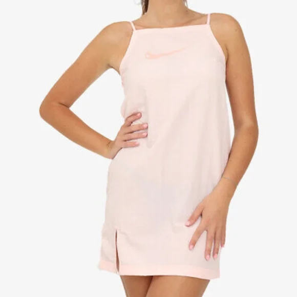 Nike | Dresses | Nike Swoosh Women Woven Cami Dress Size Xl Sleeveless Light  Pink | Poshmark